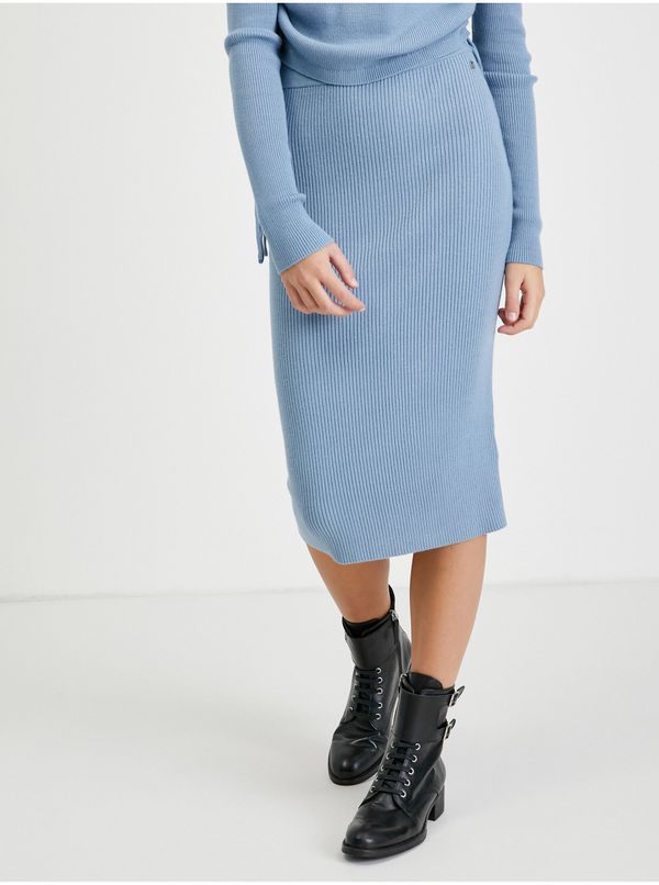 Guess Light Blue Sheath Sweater Skirt Guess Calire - Women