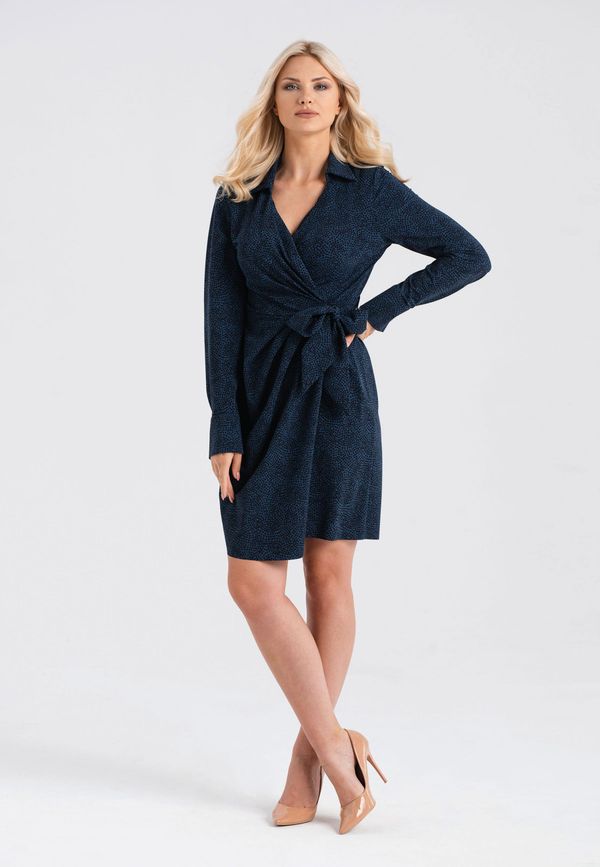 Look Made With Love Look Made With Love Woman's Dress 743 Beatrice Navy Blue