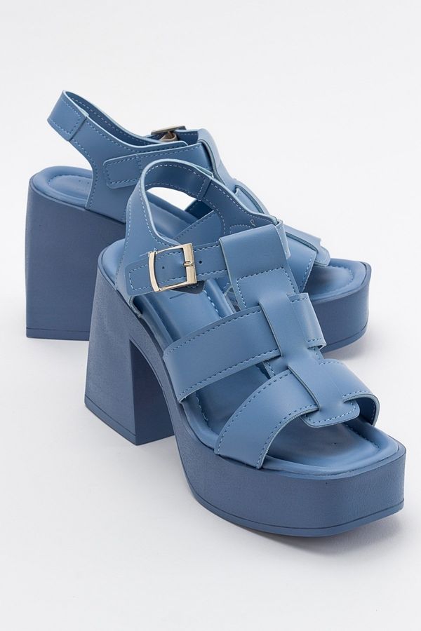 LuviShoes LuviShoes Women's Prek Blue Heeled Sandals