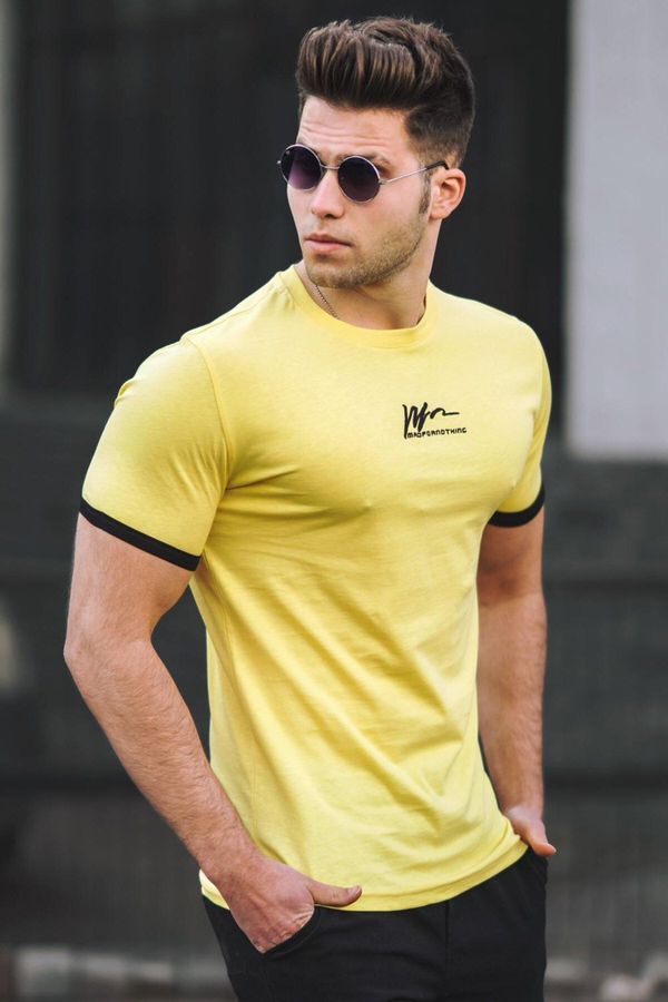 Madmext Madmext Men's Yellow T-Shirt 5200