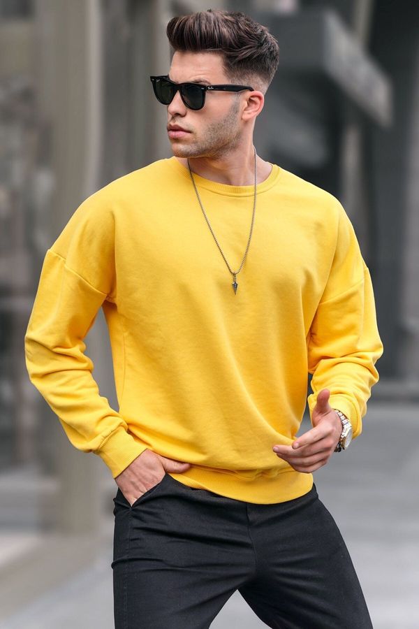 Madmext Madmext Yellow Men's Sweatshirt 4782
