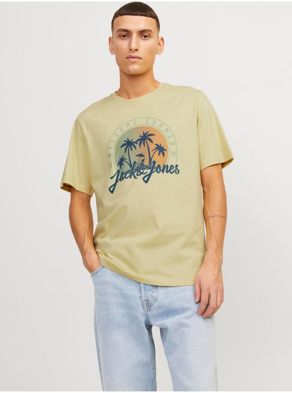Jack & Jones Men's Yellow T-Shirt Jack & Jones Summer - Men's