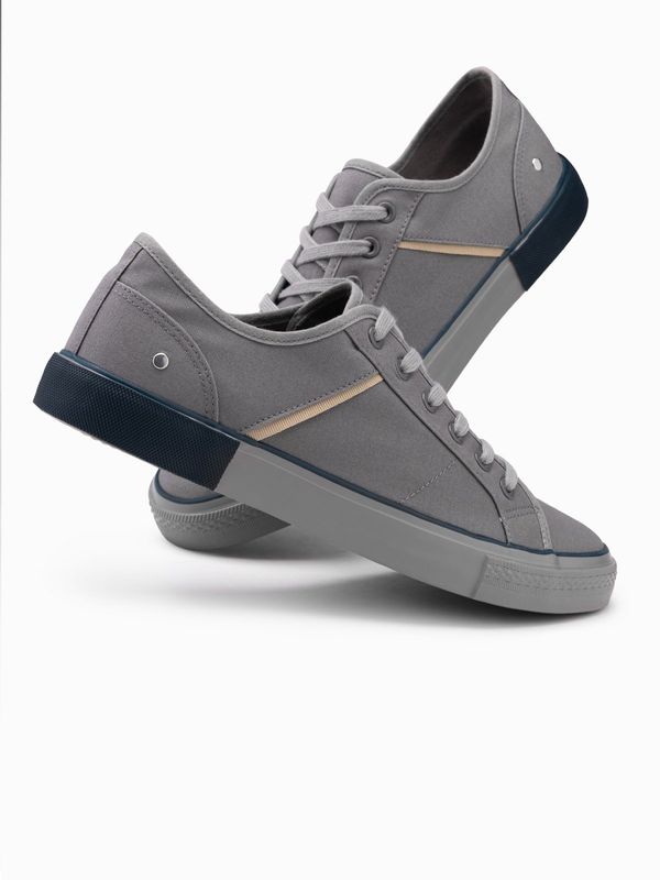 Ombre Ombre Classic men's sneakers with rivets - gray