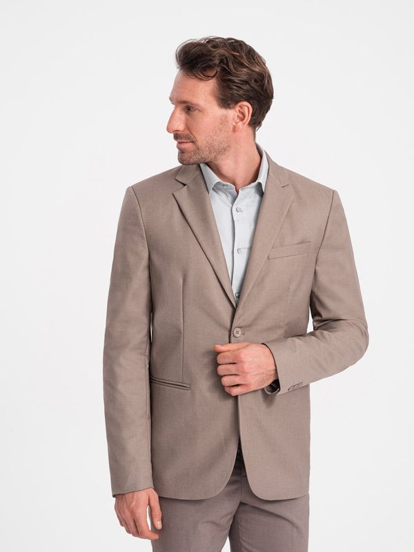 Ombre Ombre Men's classic blazer with pillowcase pocket - beige