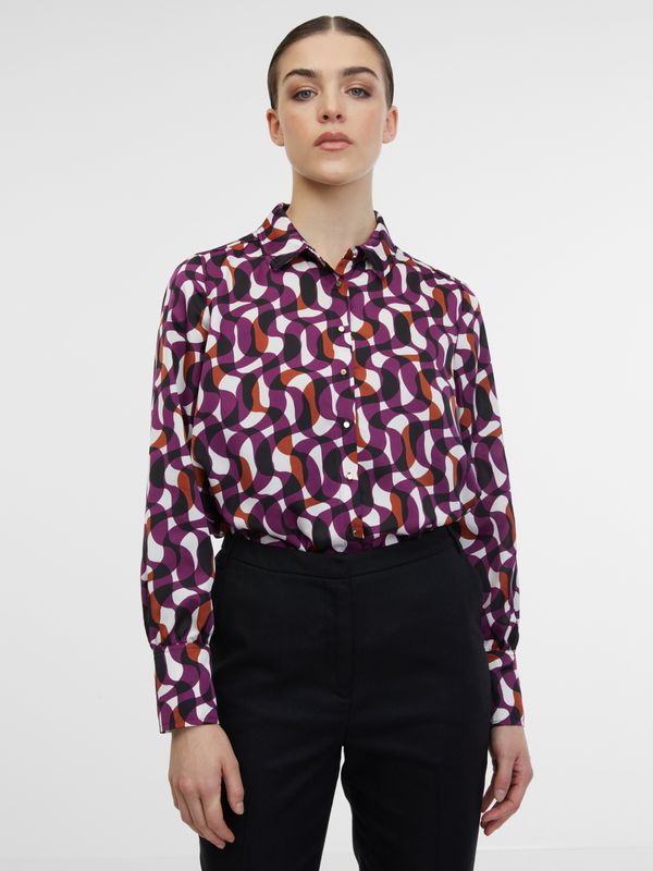 Orsay Orsay Purple Women's Patterned Shirt - Women's