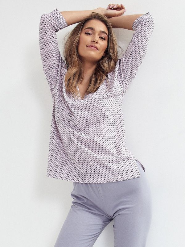 CANA Pyjamas Cana 101 3/4 S-XL pink-grey