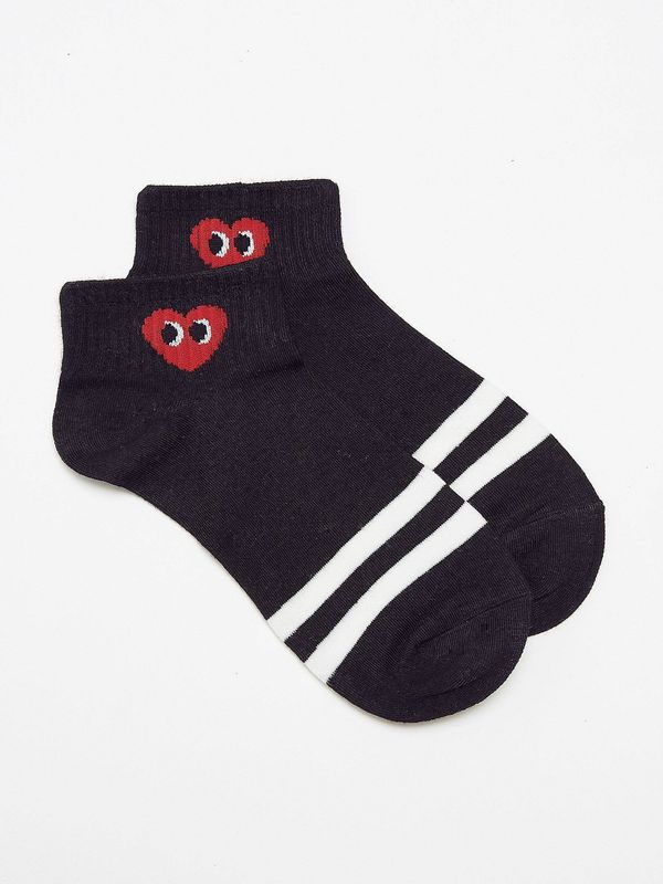 Yups Socks with red heart black