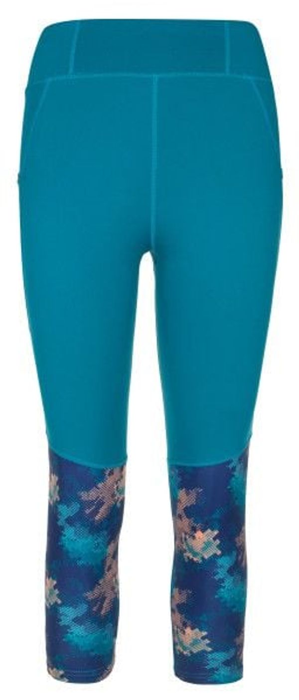 Kilpi Women's 3/4 fitness leggings Kilpi SOLAS-W turquoise