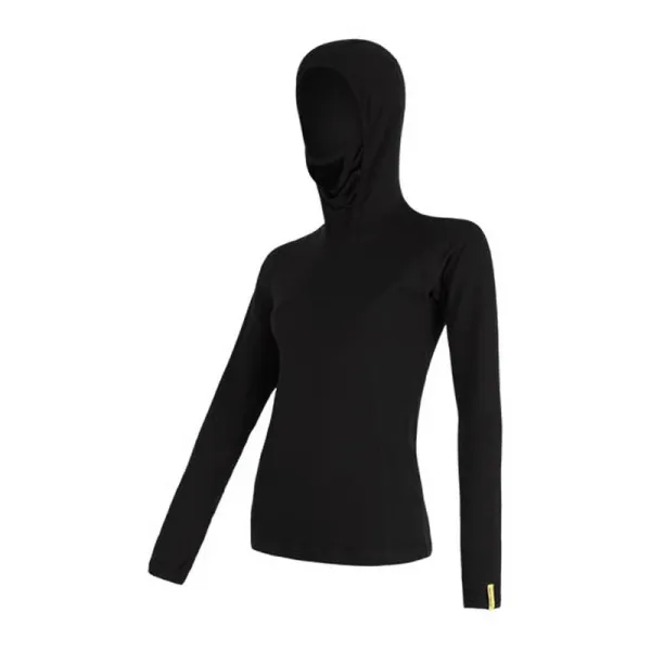 Sensor Women's functional T-shirt Sensor Merino DF with hood black, L