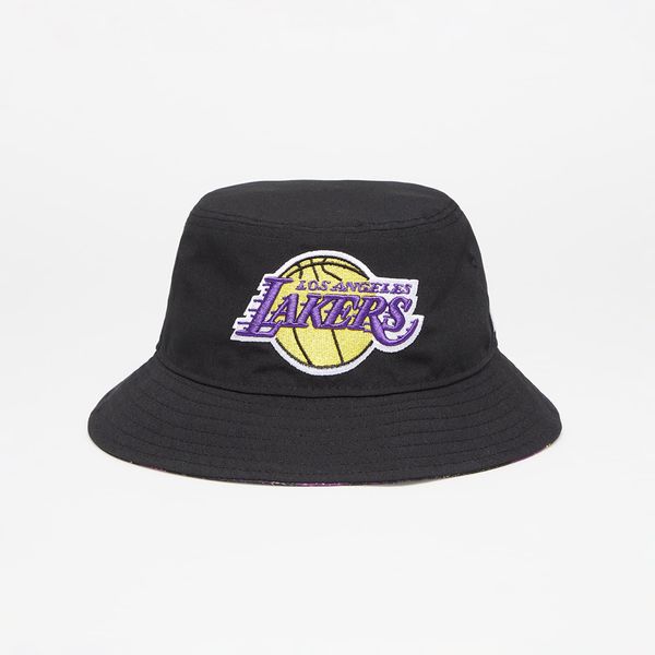 New Era New Era Los Angeles Lakers Print Infill Bucket Hat Black