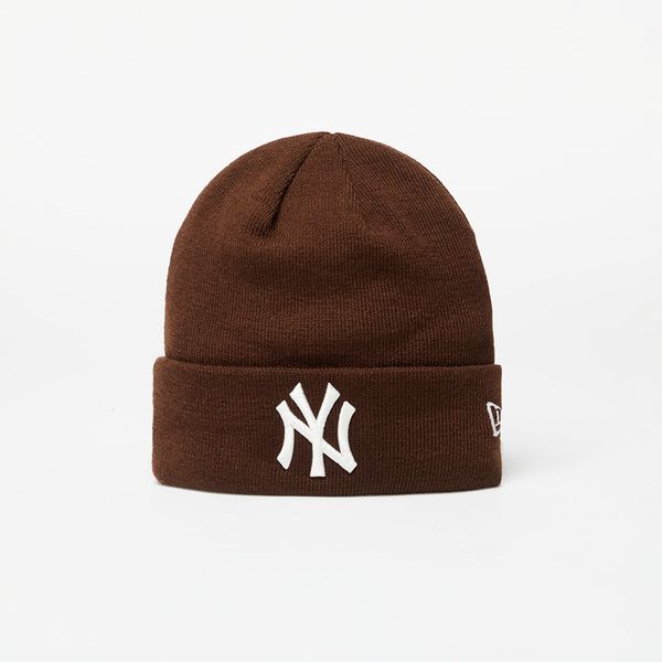 New Era New Era New York Yankees League Essential Cuff Knit Beanie Hat Nfl Brown Suede/ Off White
