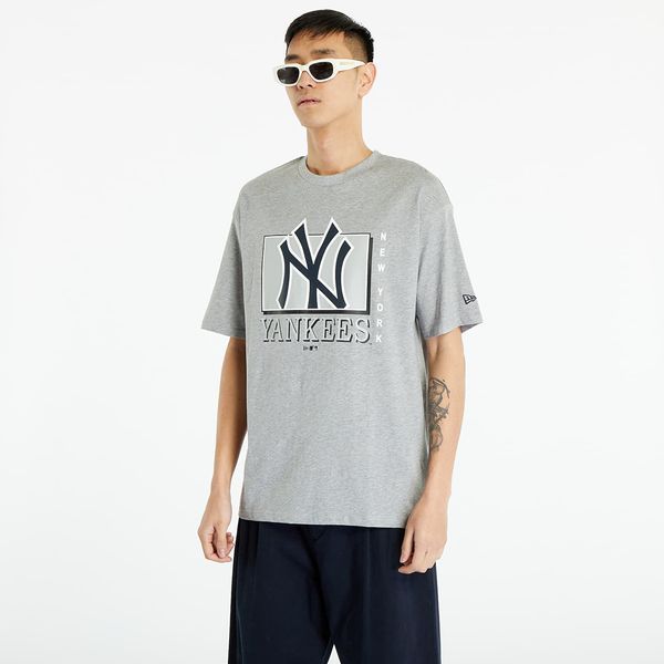 New Era New Era New York Yankees MLB Team Wordmark Oversized T-Shirt Grey
