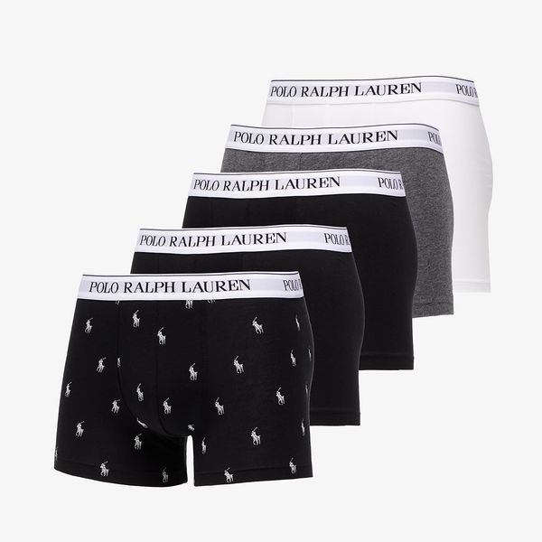 Ralph Lauren Polo Ralph Lauren Stretch Cotton Five Classic Trunks Black/ Grey/ White