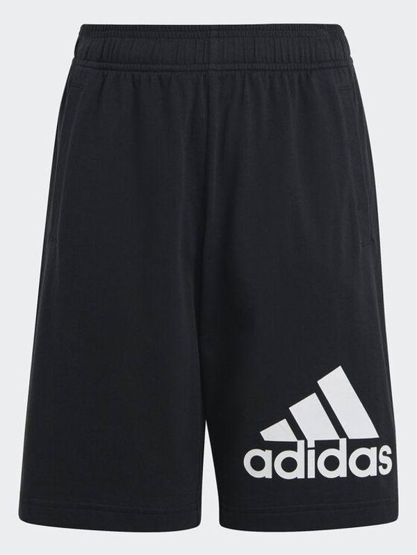 adidas adidas Športne kratke hlače Essentials Big Logo Cotton Shorts HY4718 Črna Regular Fit