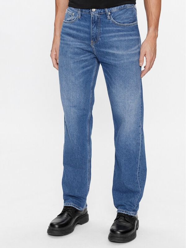Calvin Klein Jeans Calvin Klein Jeans Jeans hlače 90's J30J323355 Mornarsko modra Straight Fit