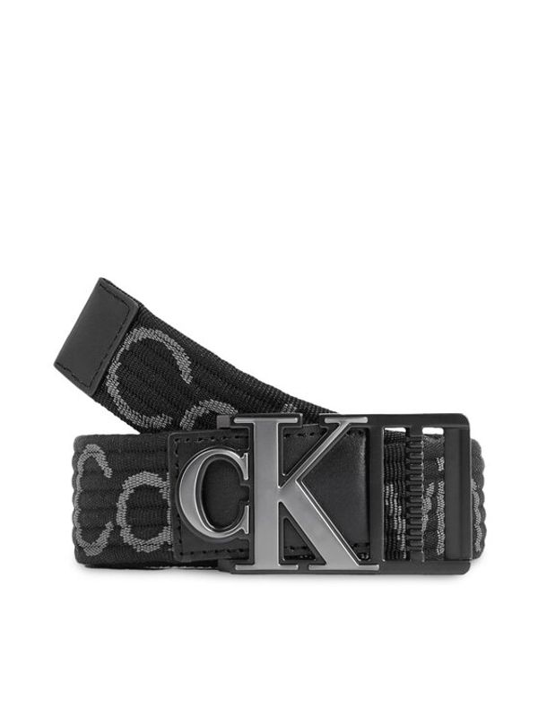 Calvin Klein Jeans Calvin Klein Jeans Moški pas Monogram Slider Webbing Belt35Mm K50K511819 Črna