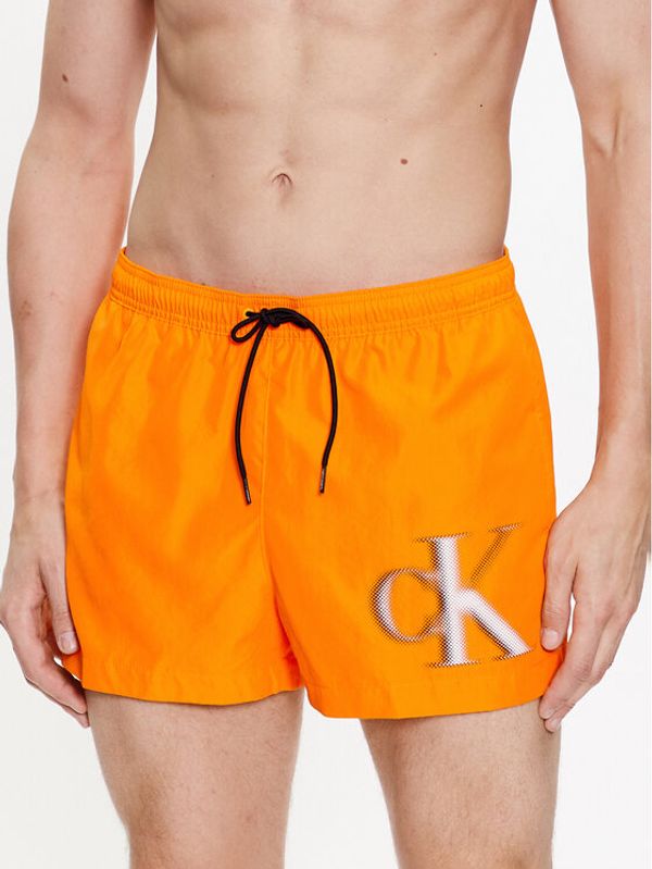 Calvin Klein Swimwear Calvin Klein Swimwear Kopalne hlače KM0KM00801 Oranžna Regular Fit