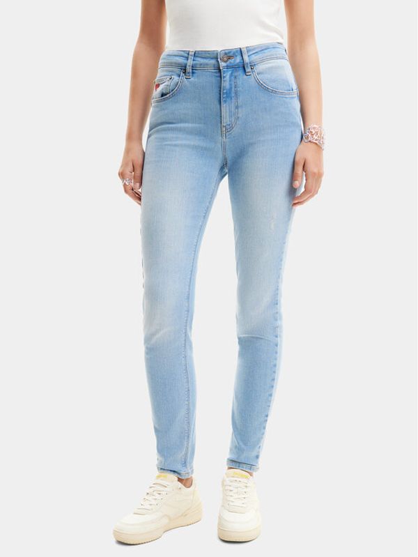 Desigual Desigual Jeans hlače Delaware 24SWDD26 Modra Slim Fit