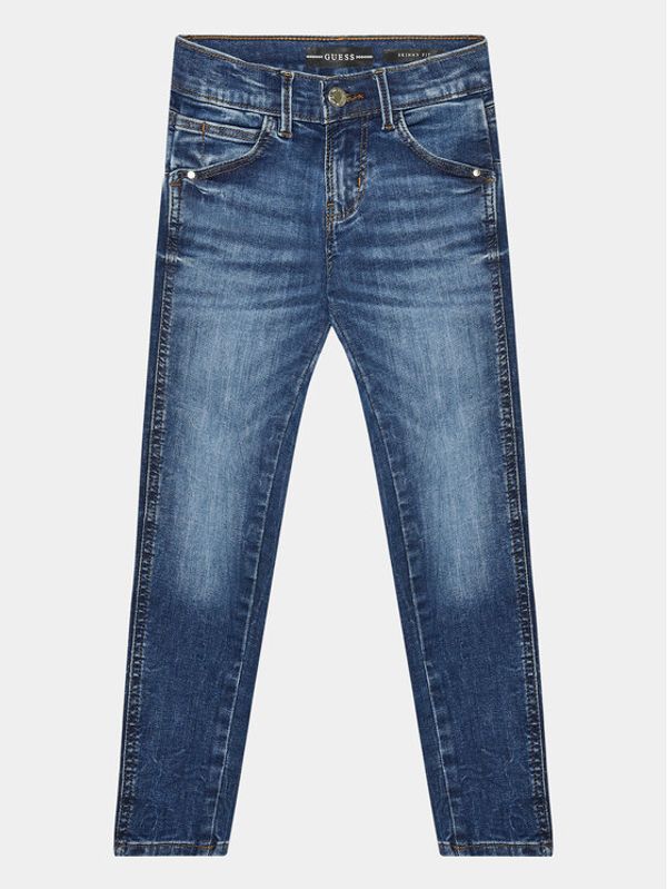 Guess Guess Jeans hlače J3YA16 D4CA0 Mornarsko modra Skinny Fit