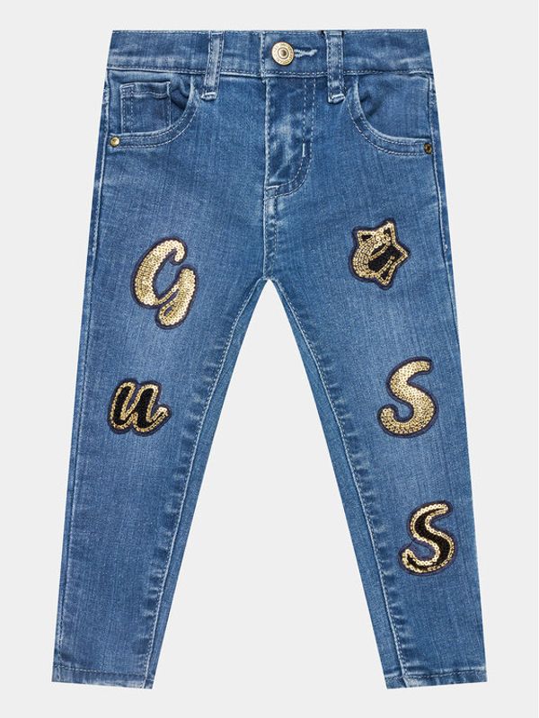 Guess Guess Jeans hlače K3BA00 D4CA0 Mornarsko modra Skinny Fit