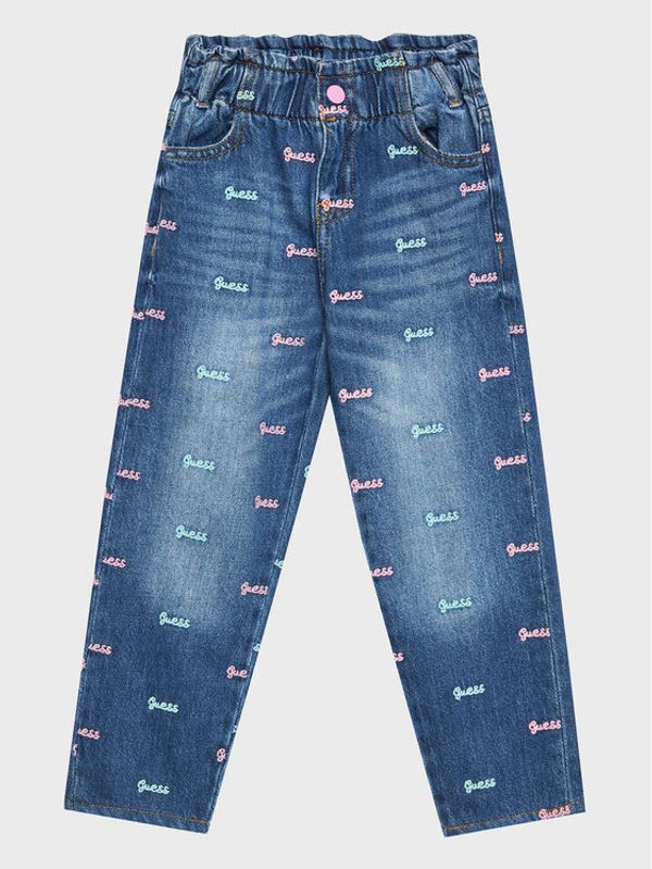 Guess Guess Jeans hlače K3RA04 D4YA0 Modra Relaxed Fit