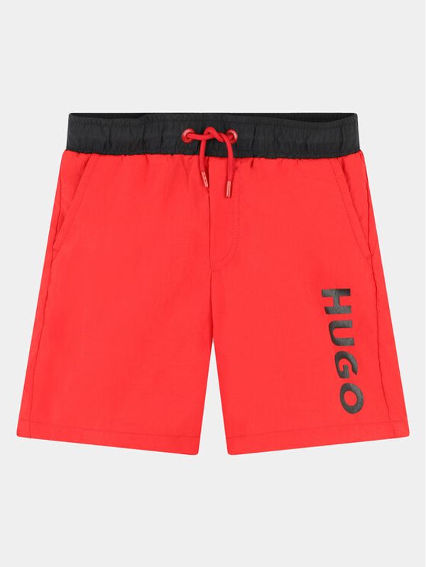 Hugo Hugo Kopalne hlače G00002 S Rdeča Regular Fit