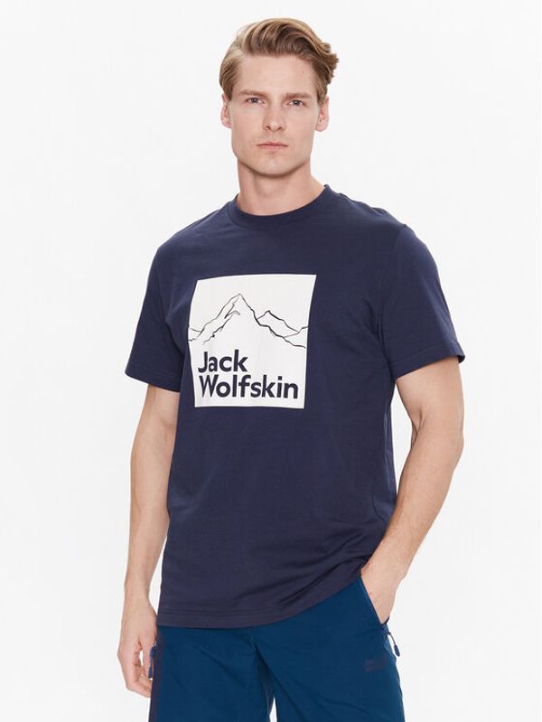 Jack Wolfskin Jack Wolfskin Majica Brand 1809021 Mornarsko modra Regular Fit