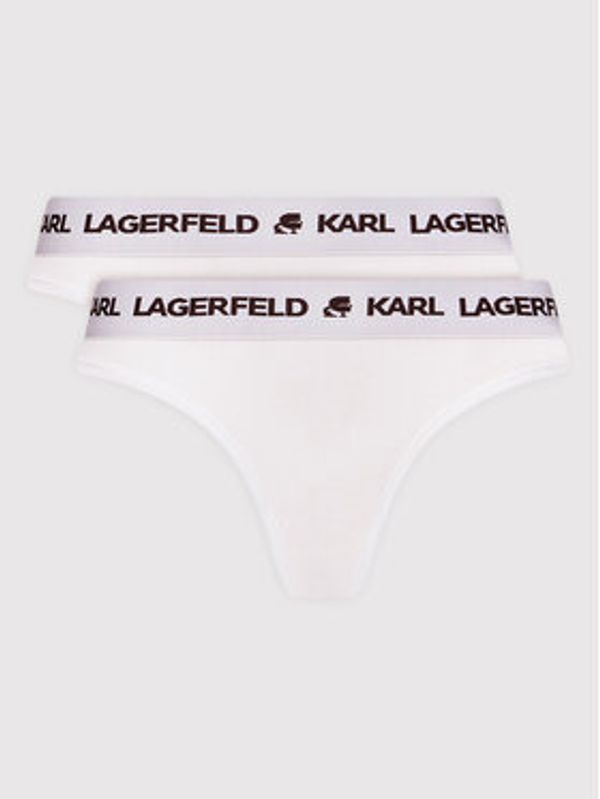 KARL LAGERFELD KARL LAGERFELD Set 2 parov tangic Logo Set 211W2126 Bela