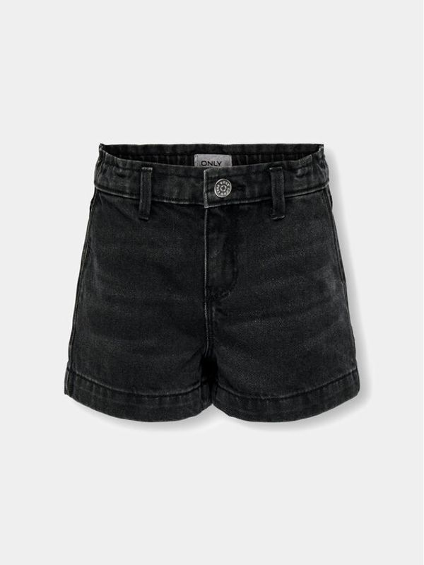 Kids ONLY Kids ONLY Jeans kratke hlače Comet 15312961 Črna Wide Leg