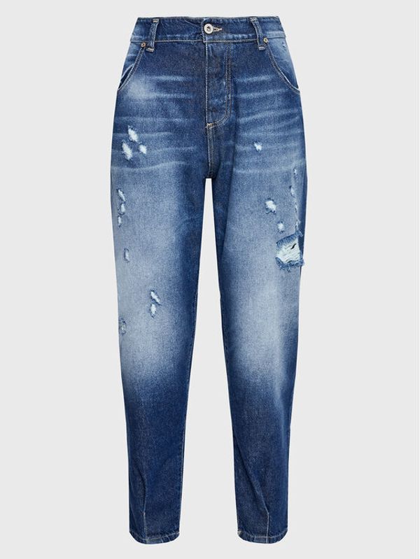 Please Please Jeans hlače P0TAAUDW5W Modra Baggy Fit