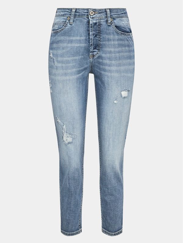Please Please Jeans hlače P66MBQ2WY8 Mornarsko modra Cropped Fit