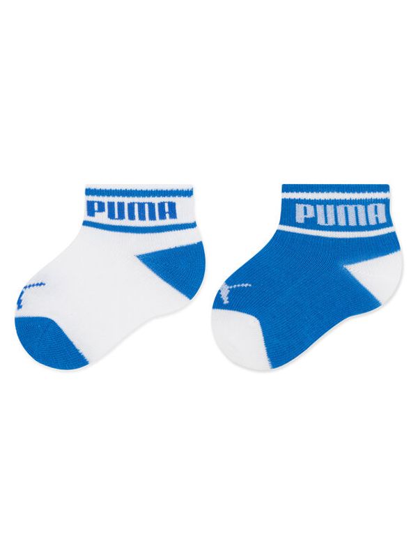 Puma Puma Set 2 parov otroških visokih nogavic Baby Wording Sock 2P 935479 Modra