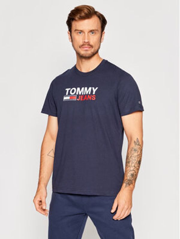 Tommy Jeans Tommy Jeans Majica Corp Logo DM0DM15379 Mornarsko modra Regular Fit