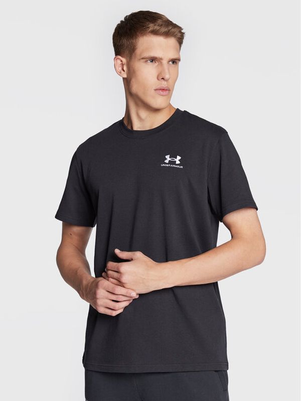 Under Armour Under Armour Majica Ua Logo Embroidered 1373997 Črna Relaxed Fit