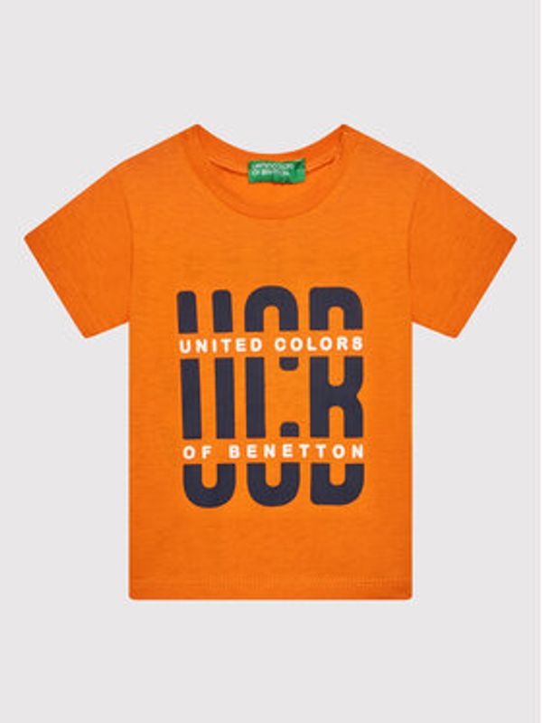 United Colors Of Benetton United Colors Of Benetton Majica 3I1XG100G Oranžna Regular Fit