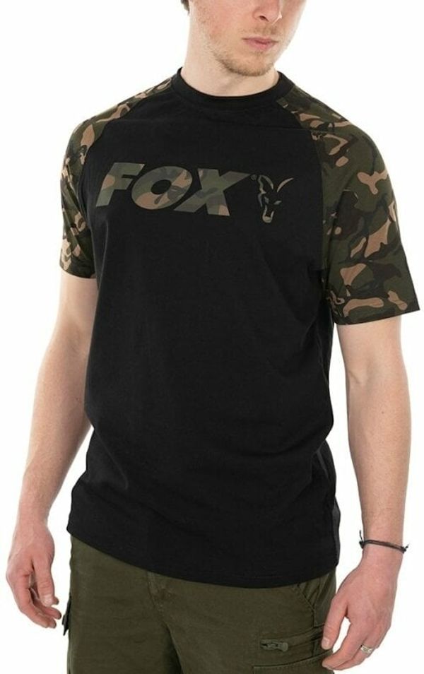 Fox Fishing Fox Fishing Majica Raglan T-Shirt Black/Camo S