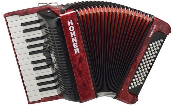 Hohner Hohner Bravo II 60 Rdeča Klavirska harmonika
