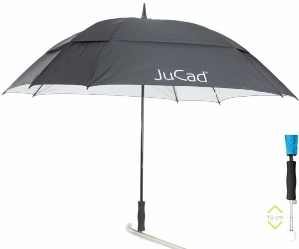 Jucad Jucad Telescopic Umbrella Windproof With Pin Black