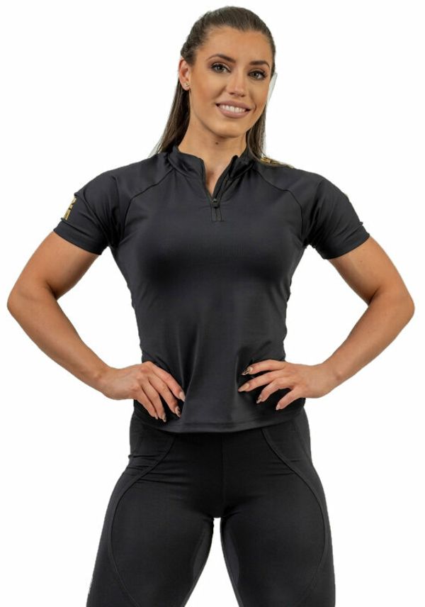 Nebbia Nebbia Compression Zipper Shirt INTENSE Ultimate Black/Gold XS Fitnes majica