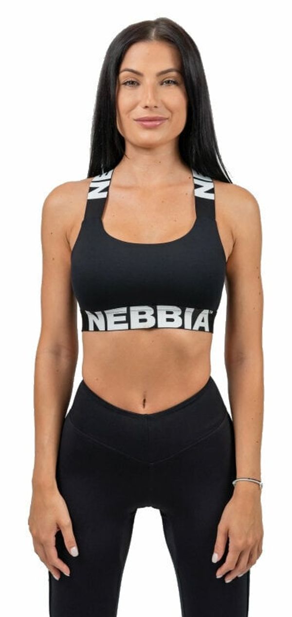 Nebbia Nebbia Medium-Support Criss Cross Sports Bra Iconic Black M Aktivno spodnje perilo