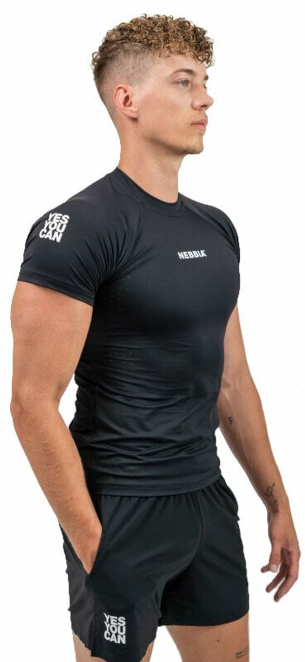 Nebbia Nebbia Workout Compression T-Shirt Performance Black M Fitnes majica