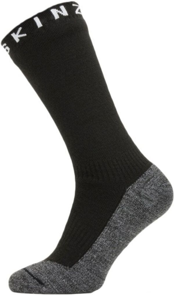 Sealskinz Sealskinz Waterproof Warm Weather Soft Touch Mid Length Sock Black/Grey Marl/White XL Kolesarske nogavice