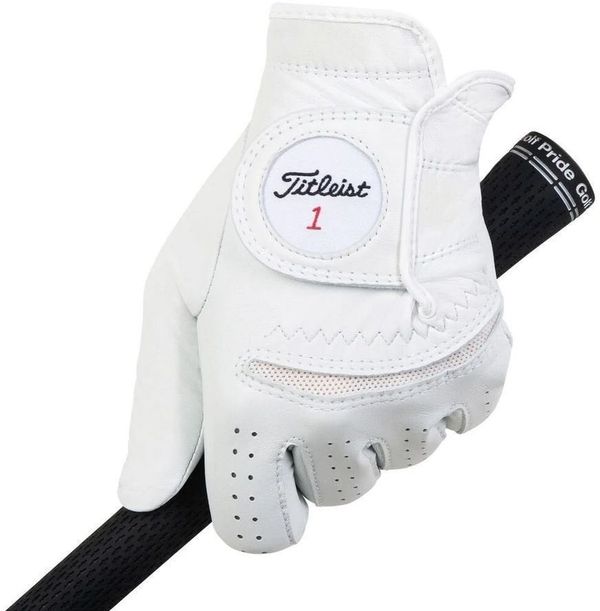 Titleist Titleist Permasoft Mens Golf Glove 2020 Right Hand for Left Handed Golfers White ML