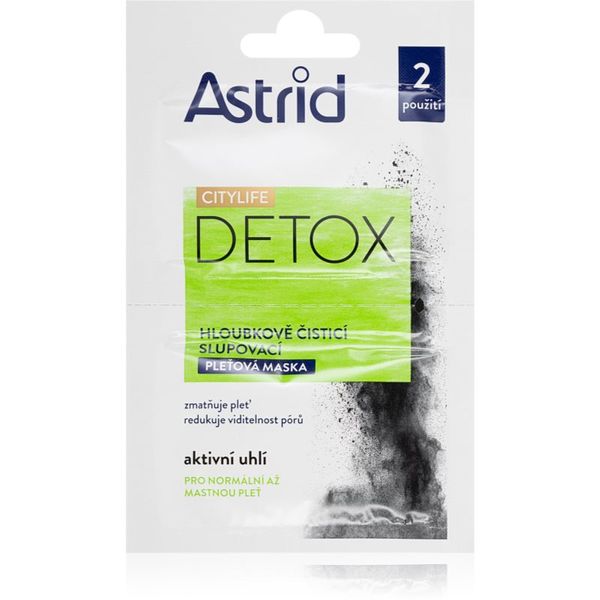 Astrid Astrid CITYLIFE Detox čistilna maska z aktivnim ogljem 2x8 ml