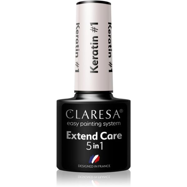 Claresa Claresa Extend Care 5 in 1 Keratin podlak za gel nohte s hranilnim učinkom odtenek #1 5 g