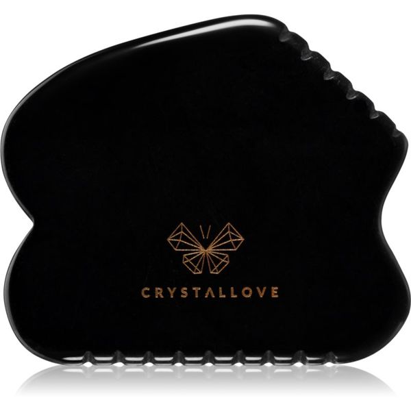 Crystallove Crystallove Black Obsidian Contour Gua Sha pripomoček za masažo 1 kos