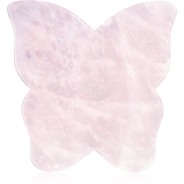 Crystallove Crystallove Rose Quartz Butterfly Gua Sha pripomoček za masažo