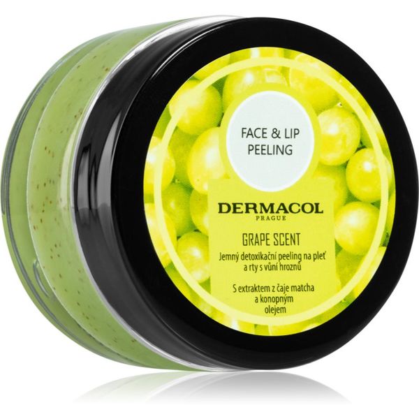Dermacol Dermacol Face & Lip Peeling Grape globinsko čistilni piling za ustnice in lica 50 ml