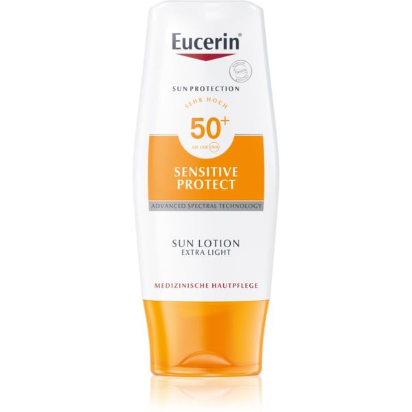 Eucerin Eucerin Sun Sensitive Protect ekstra lahek losjon za sončenje SPF 50+ 150 ml