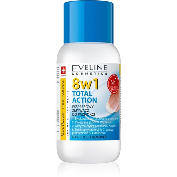 Eveline Cosmetics Eveline Cosmetics Nail Therapy Professional odstranjevalec laka za nohte brez acetona 8 v 1 150 ml